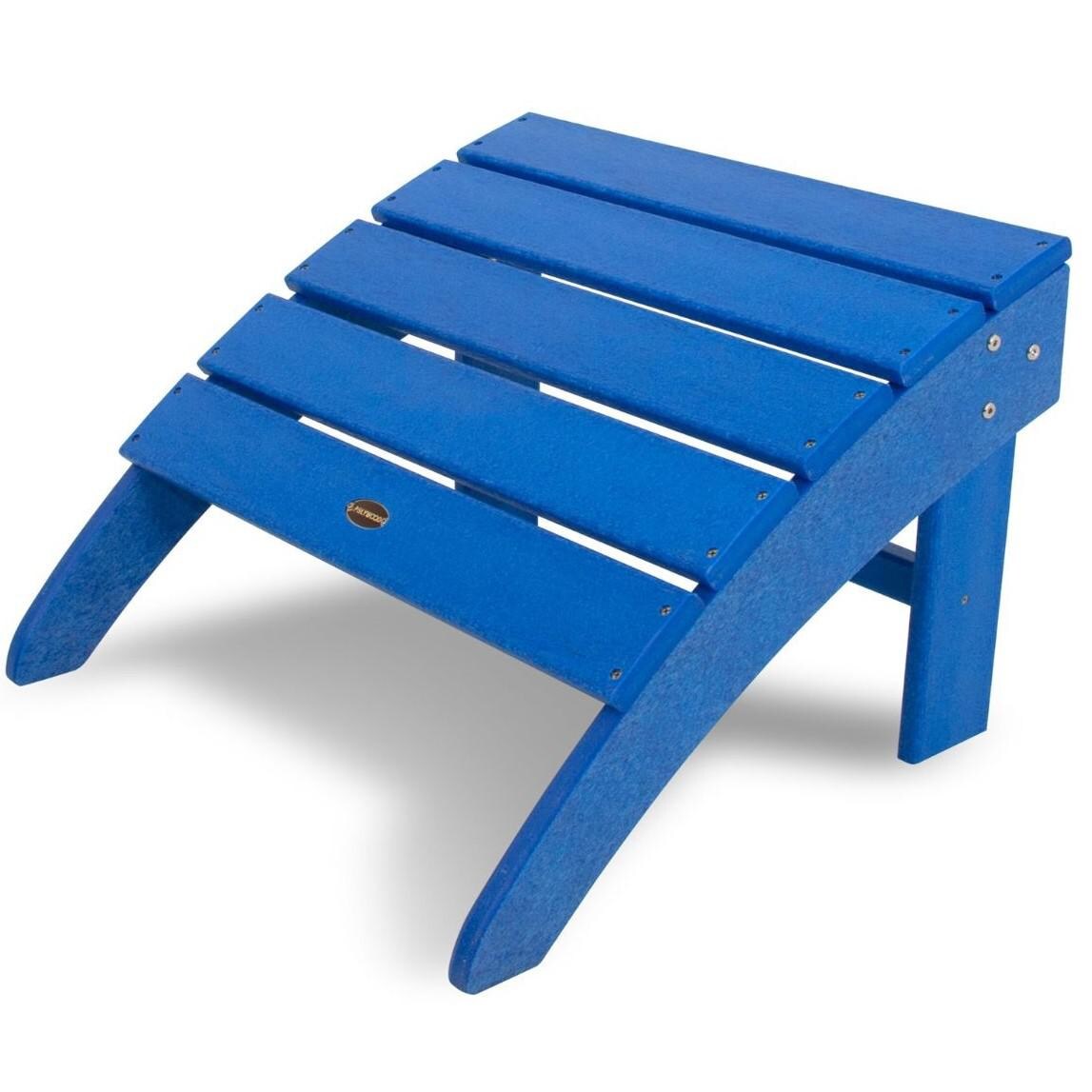 POLYWOOD South Beach Patio Adirondack Ottoman - Pacific Blue thumbnail