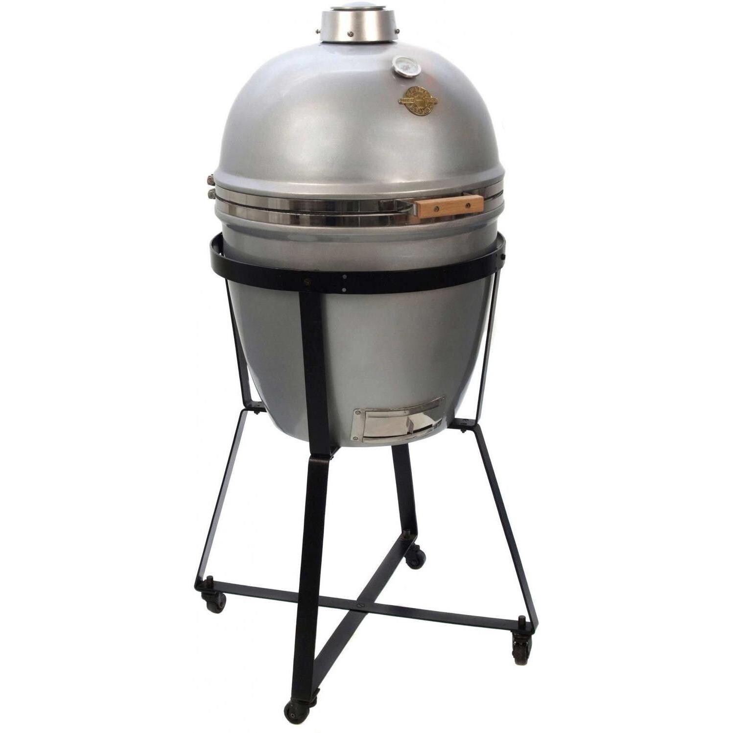 Grill Dome Infinity Series Large Kamado Grill On Dome Mobile Silver