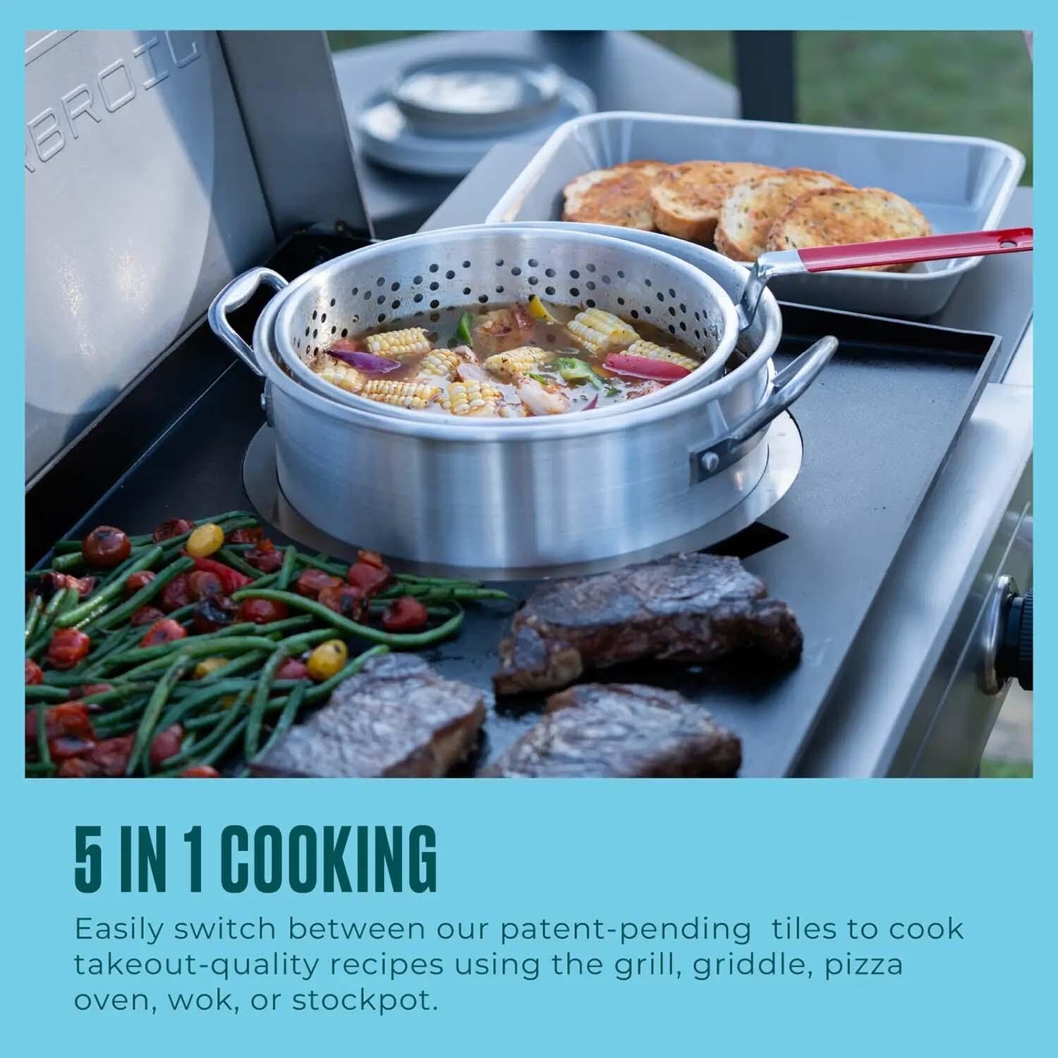 Charbroil 463717325 Versa-Tile 3 Burner 28-Inch All-In-One Cooking Station - 5 N 1 Cooking - Detail thumbnail