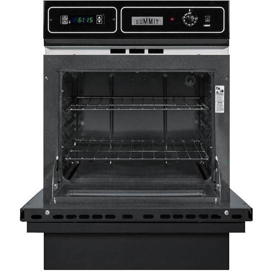 Summit 24-Inch Built-In Electric Single Wall Oven - Black - Open thumbnail