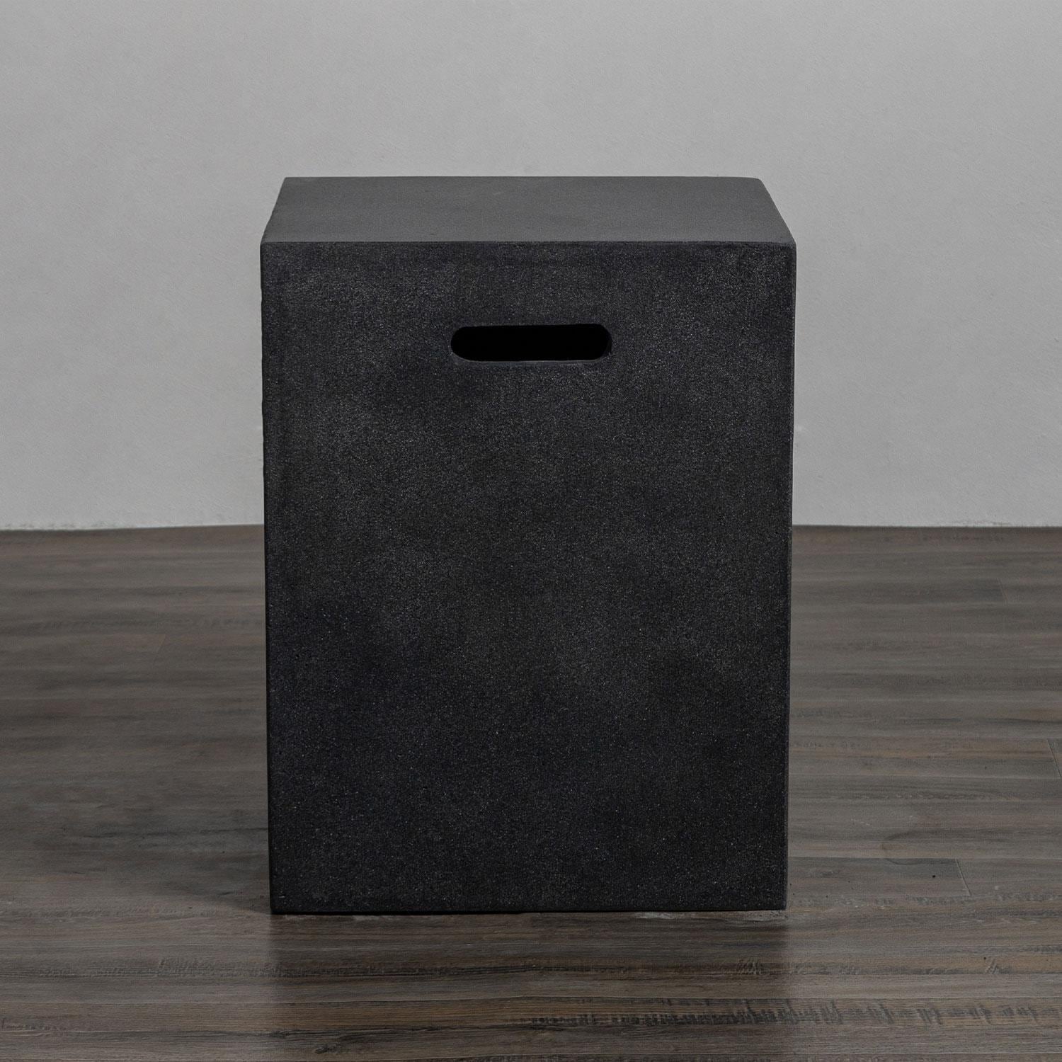 Glenwood 16-in Square Concrete Propane Tank Cover in Graphite by Lakeview Outdoor Designs