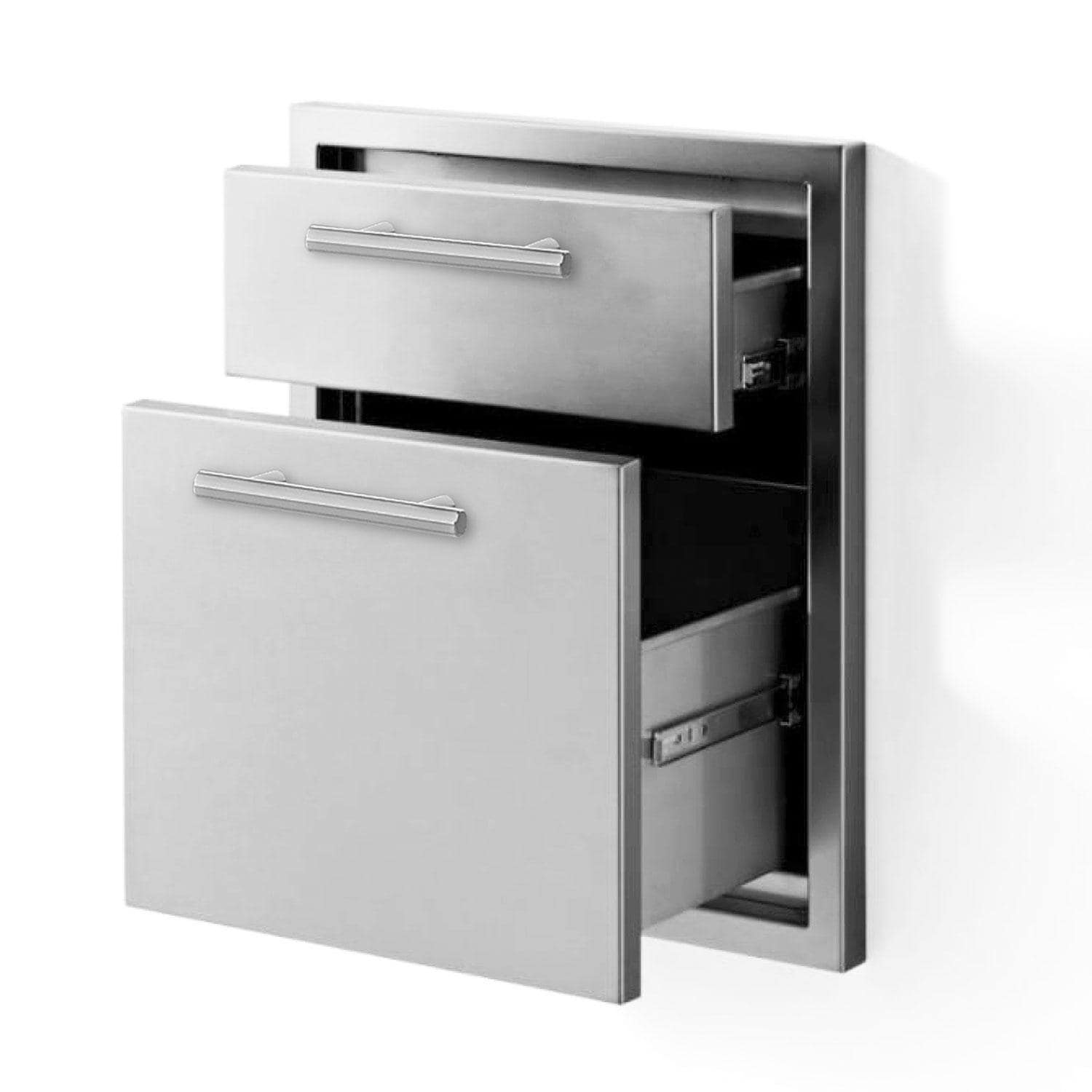 XO Pro-Grade 16-Inch Outdoor Stainless Steel Double Access Drawer - XOG16DRAWER