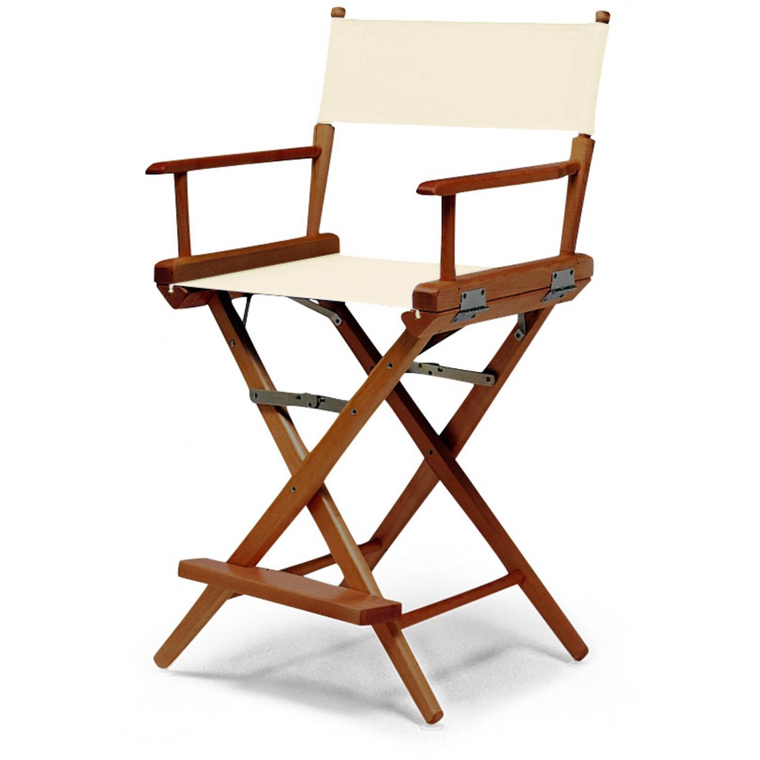 World Famous Counter Height Director Chair By Telescope Casual - Walnut/Natural thumbnail