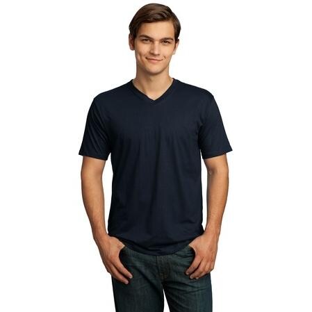 District Made Mens Perfect Weight V-Neck T-Shirt 4XL - Navy : BBQGuys