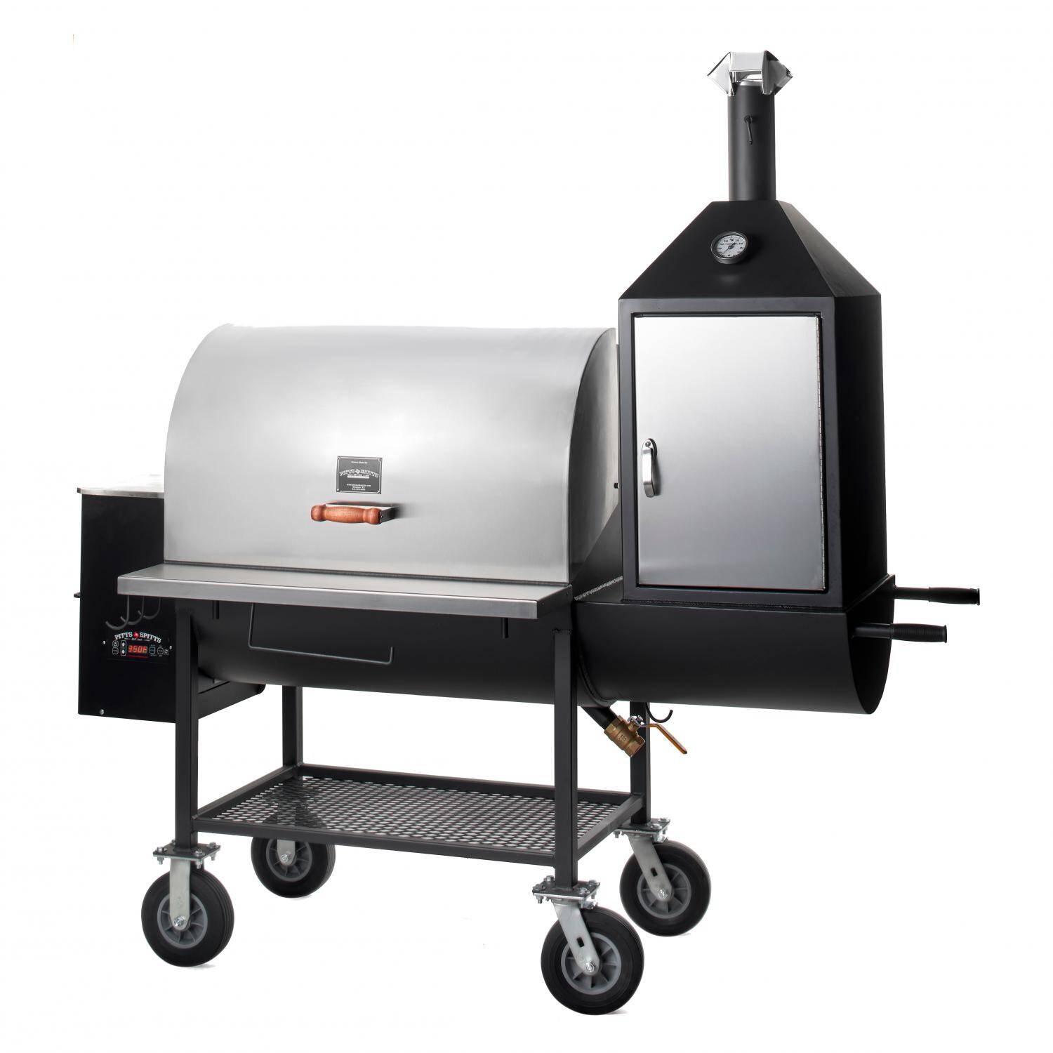 Pitts & Spitts Maverick 2000 Pellet Grill W/ Upright Smoke Box P