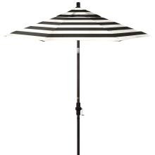 California Umbrella Sun Master Series 7.5 Ft Octagonal Aluminum Collar Tilt Patio Umbrella W/ Crank Lift & Fiberglass Ribs - Bronze Frame / Sunbrella Cabana Classic Canopy image