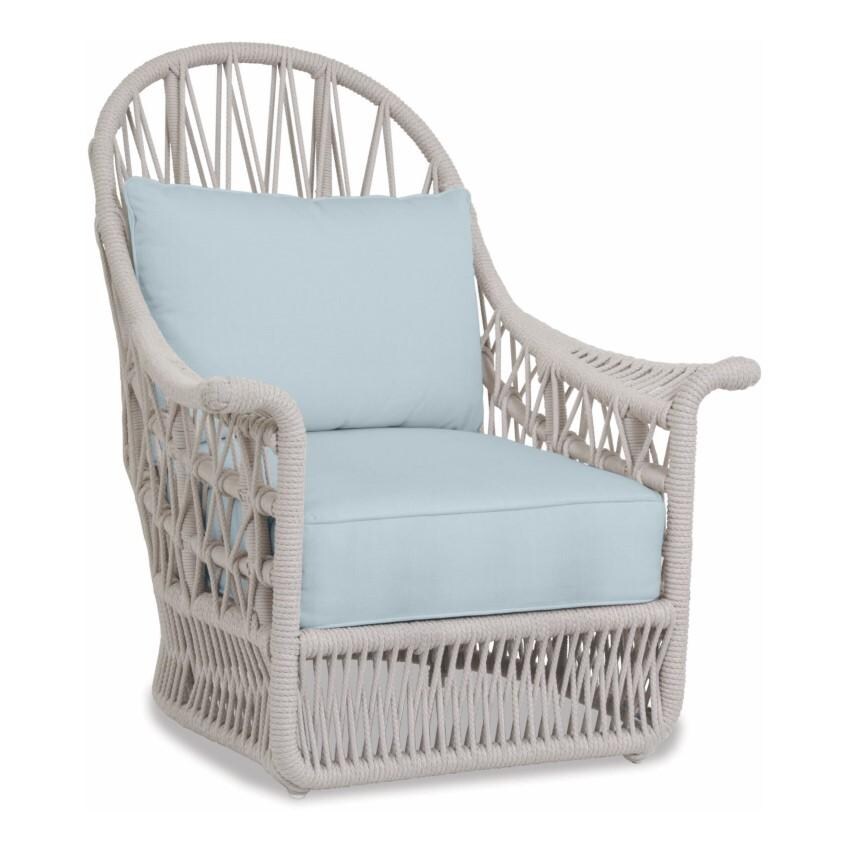 Dana Woven Rope Wing Chair in Natural/Canvas Skyline by Sunset West
