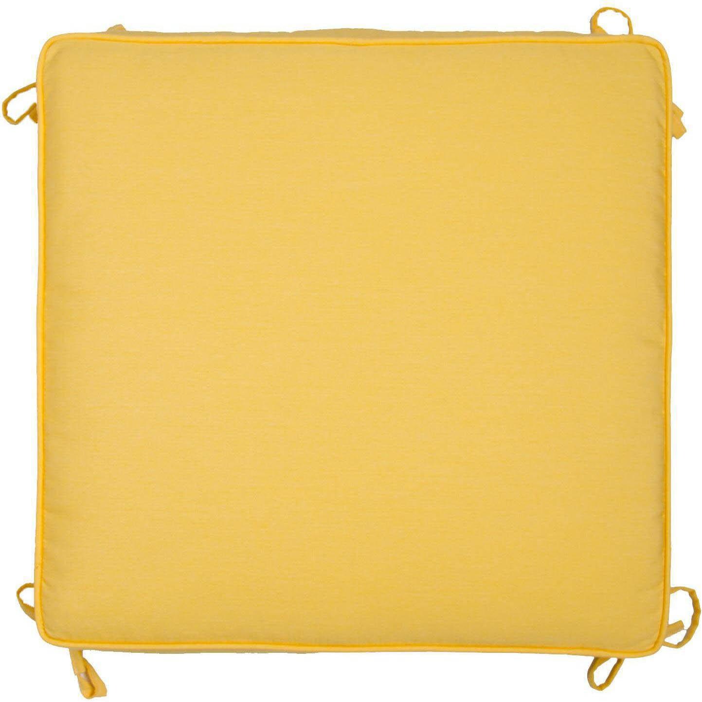 Medium Replacement Ottoman Cushion With Piping - Top View thumbnail