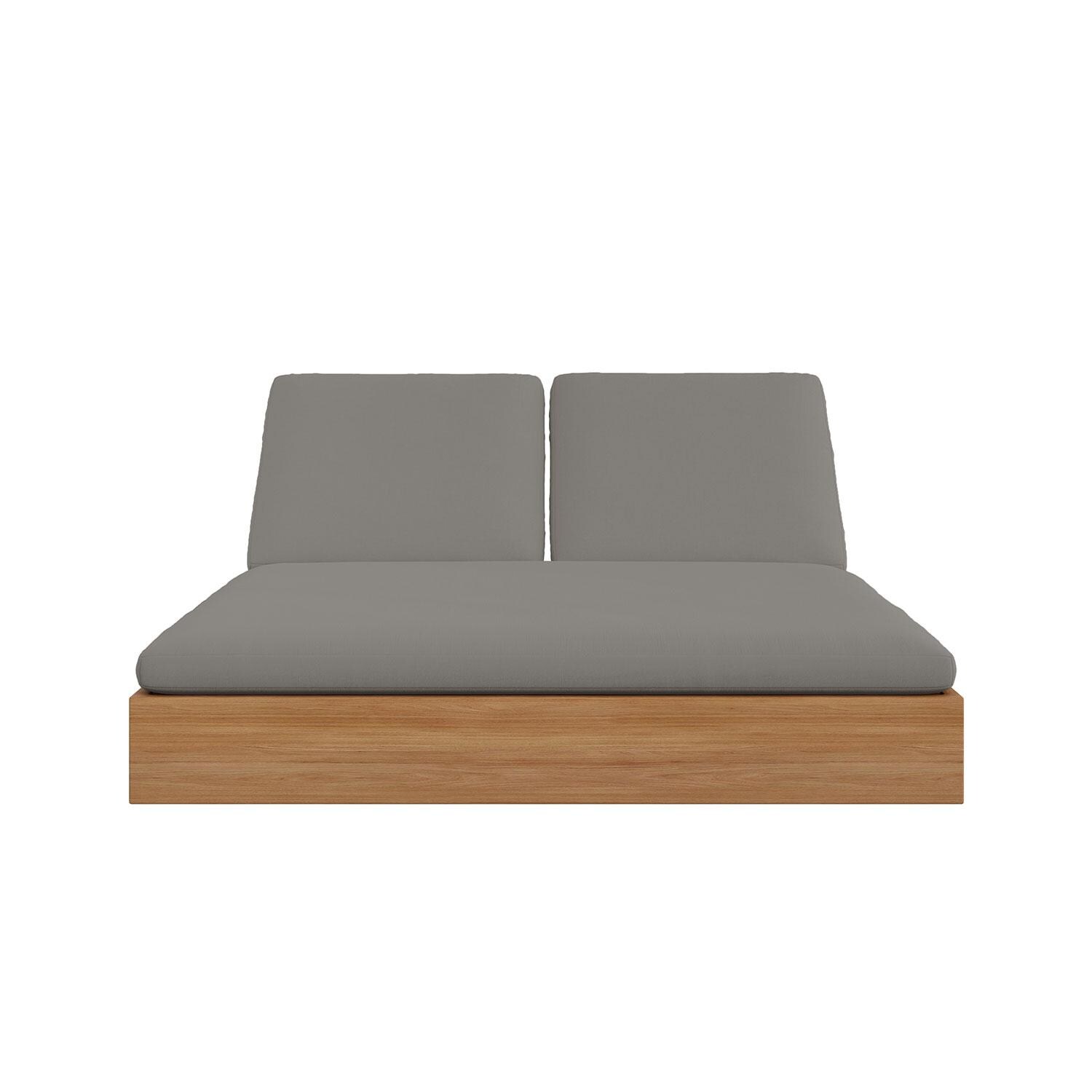 Bellawood 2 Person Teak Double Chaise Lounge in Charcoal by Lakeview Outdoor Designs