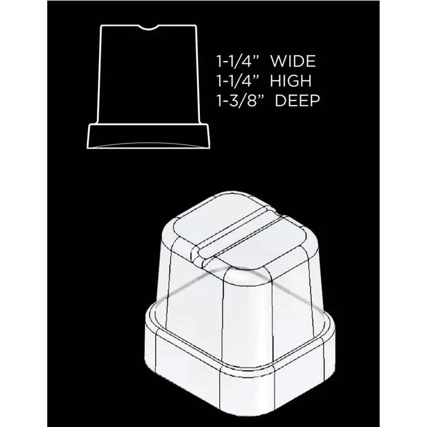 XO Appliance XOUIM1565O 15-Inch 27 Lbs. Outdoor Panel Ready Ice Maker - Ice Size - Detail thumbnail