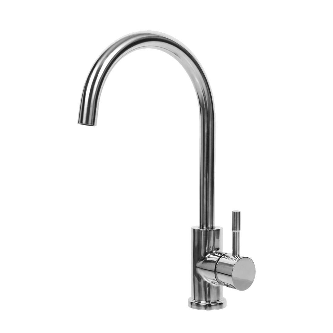 Platinum Sinks Single Handle Goose Neck Hot Cold Faucet