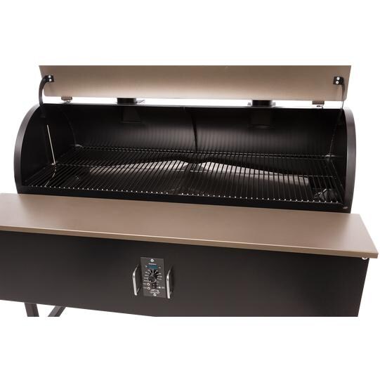 Traeger XL Pellet Grill On Cart - Lid Open thumbnail