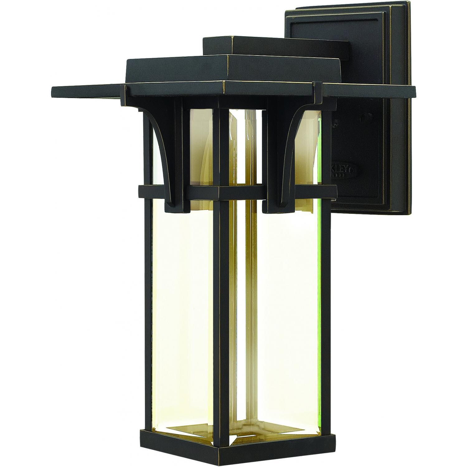 Hinkley Lighting Manhattan One Light 12-Inch LED Outdoor Wall Light W/ Clear Glass - Oil Rubbed Bronze - 2320OZ-LED