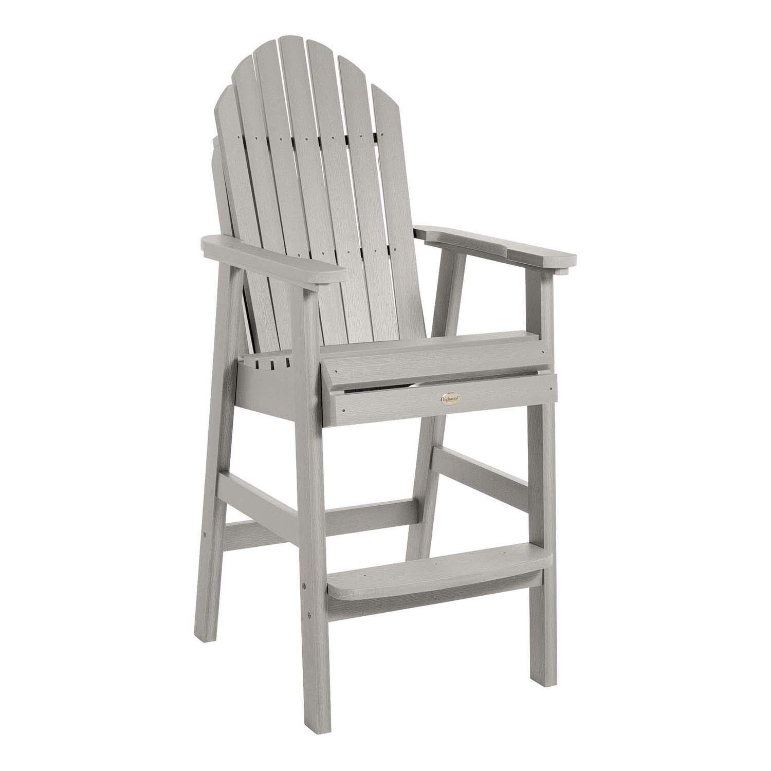 Dream Bay Polyresin Bar Stool in Harbor Gray By Lakeview Outdoor Designs - White Background thumbnail
