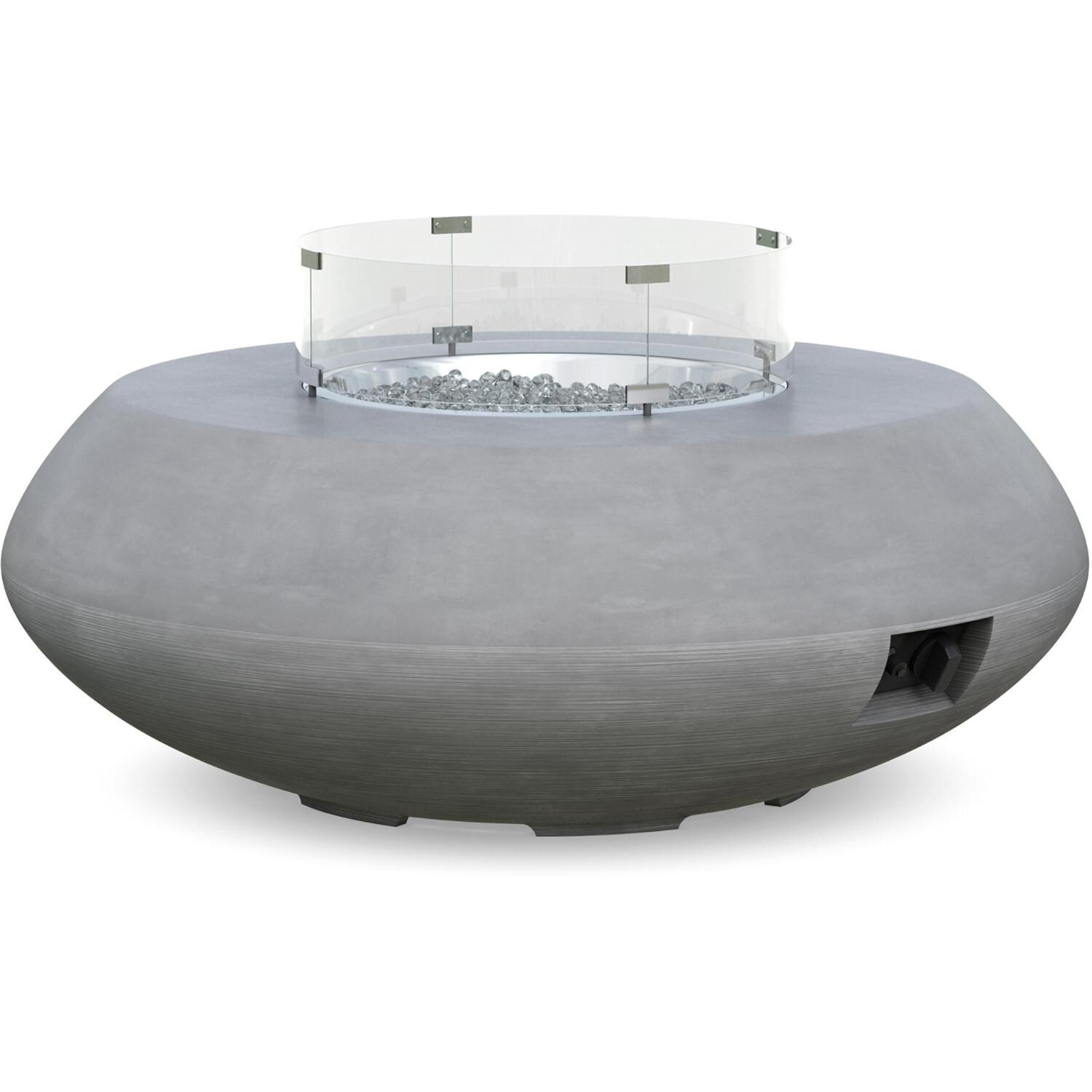 Azzurro Living Durban 48 Inch Propane Fire Table W/ Tank Cover in Gray - Angled - White Background thumbnail