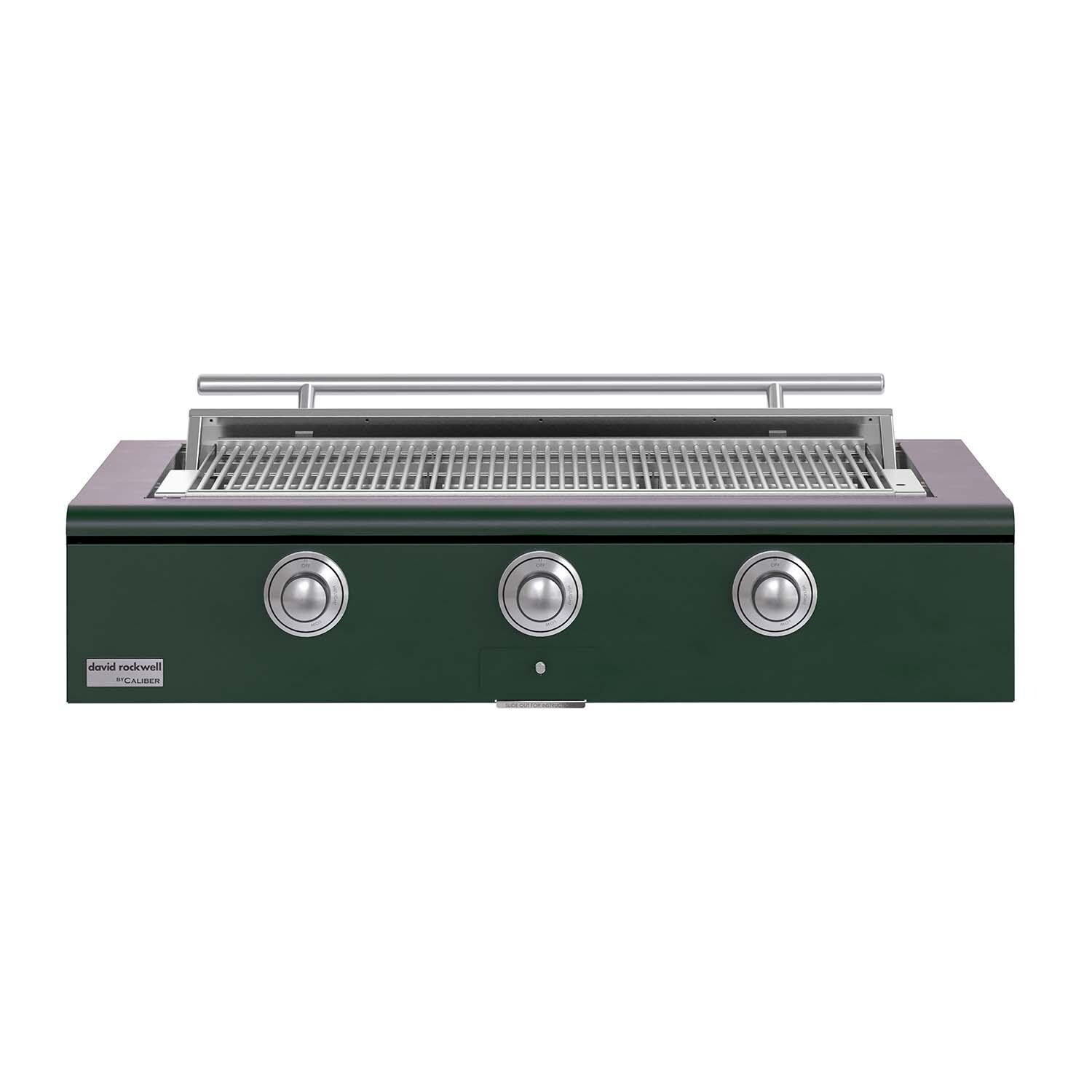 Caliber CRG-48BL00-A-086-H04 48-in Propane Built-In Rockwell Grill - Emerald w/ Stainless Steel Hardware - White Background thumbnail