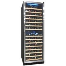 Vinotemp VT-155SBW 155 Bottle Built-In / Freestanding Dual-Zone Touch Screen Wine Cooler - Glass Door / Stainless Steel Trim image