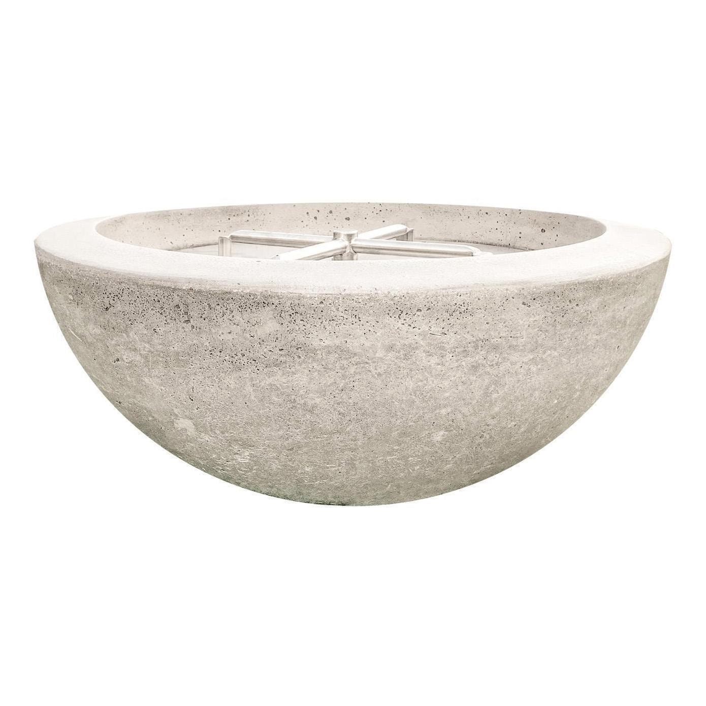 Moderno 2 29-in Round Glass Fiber Reinforced Concrete Natural Gas Fire Bowl in Natural by Prism Hardscapes - White Background thumbnail