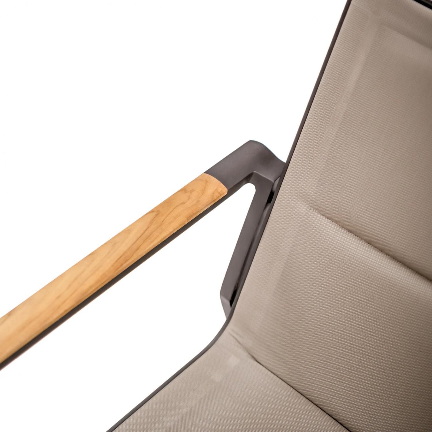 Teak + Table Barbados 71 Inch Stacking Sofa in Asteroid - Detail thumbnail