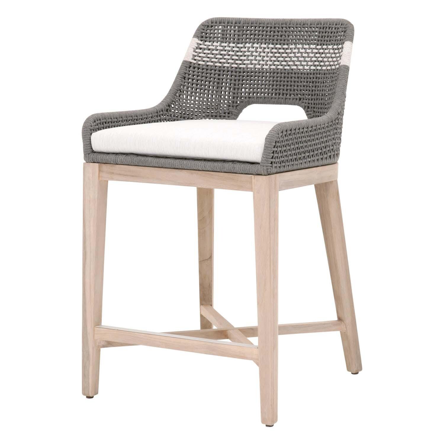 Cocoa Way Woven Rope Counter Stool in Dove By Lakeview - Angled View thumbnail