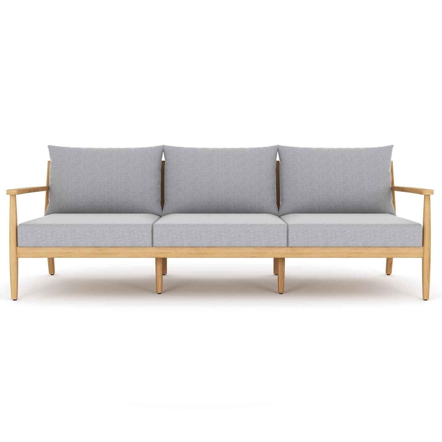 Palma Teak 3 Person Sofa W/ Granite Cushions by Royal Teak Collection - Display - White Background thumbnail