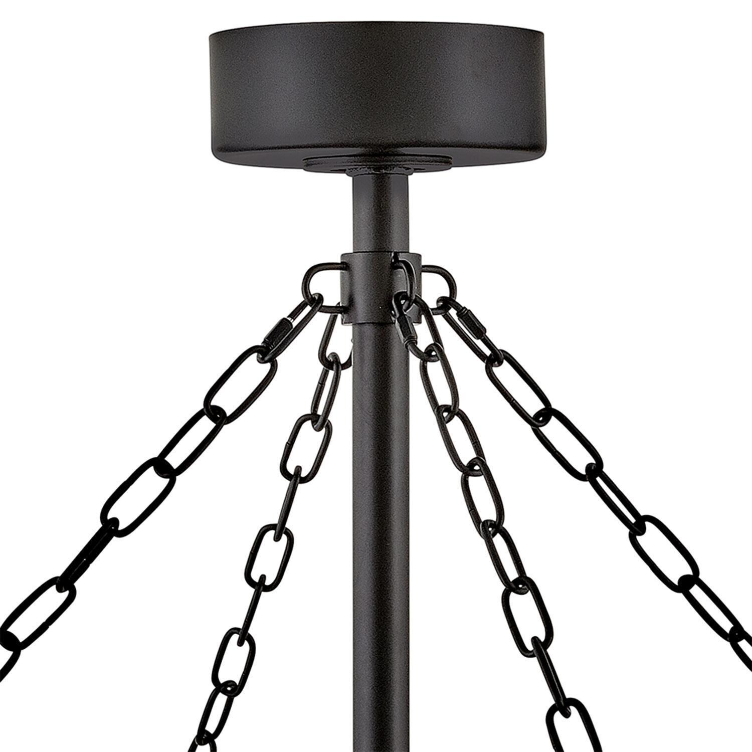 Hinkley Lighting 906144FMB-LWD Sawyer 52-in Indoor / Outdoor Smart Fandelier w/ 44-in Fan & LED Lighting - Matte Black - Hanging Chain Support Assembly - Detail thumbnail