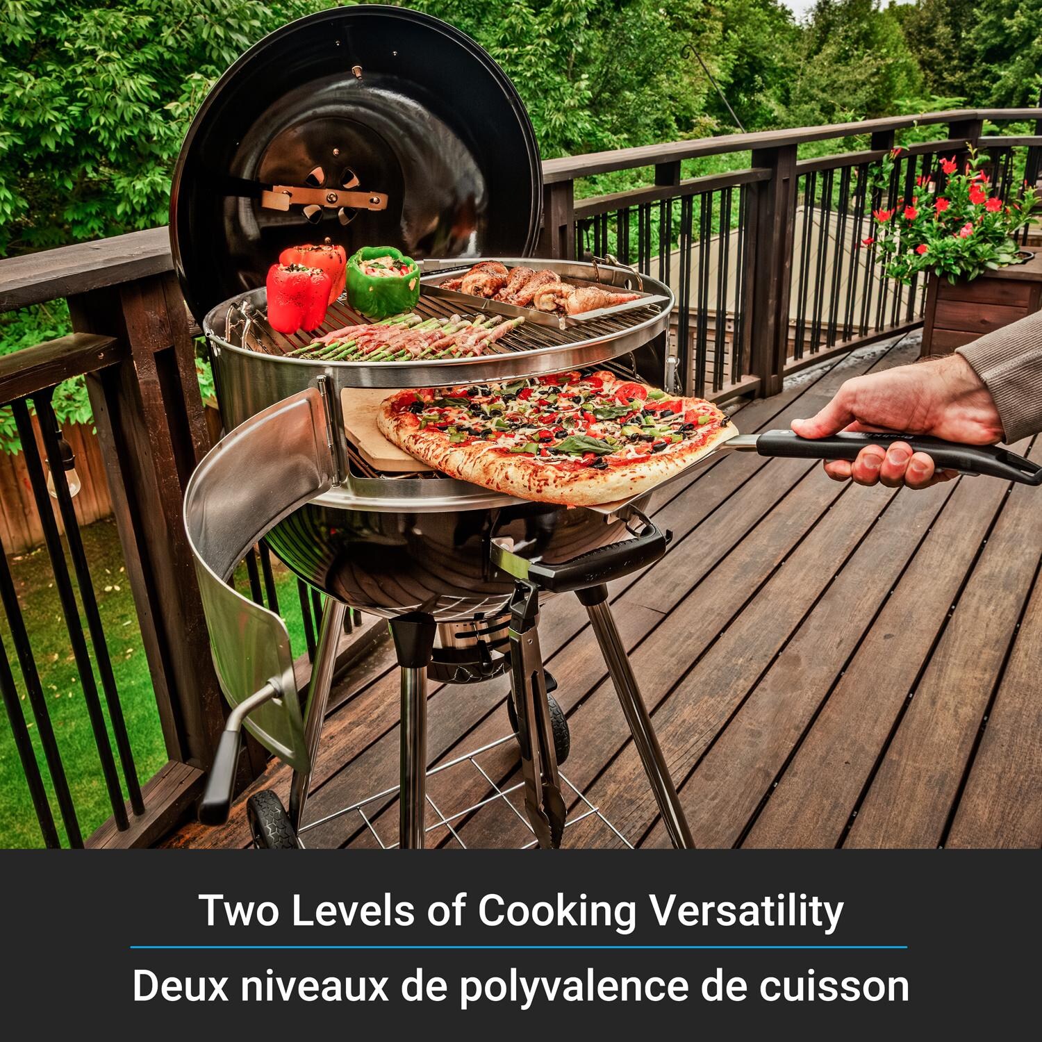 Broil King Kettle 22-in Stainless Steel Culinary Ring Extension Kit - Two-Level Cooking Versatility - Detail thumbnail