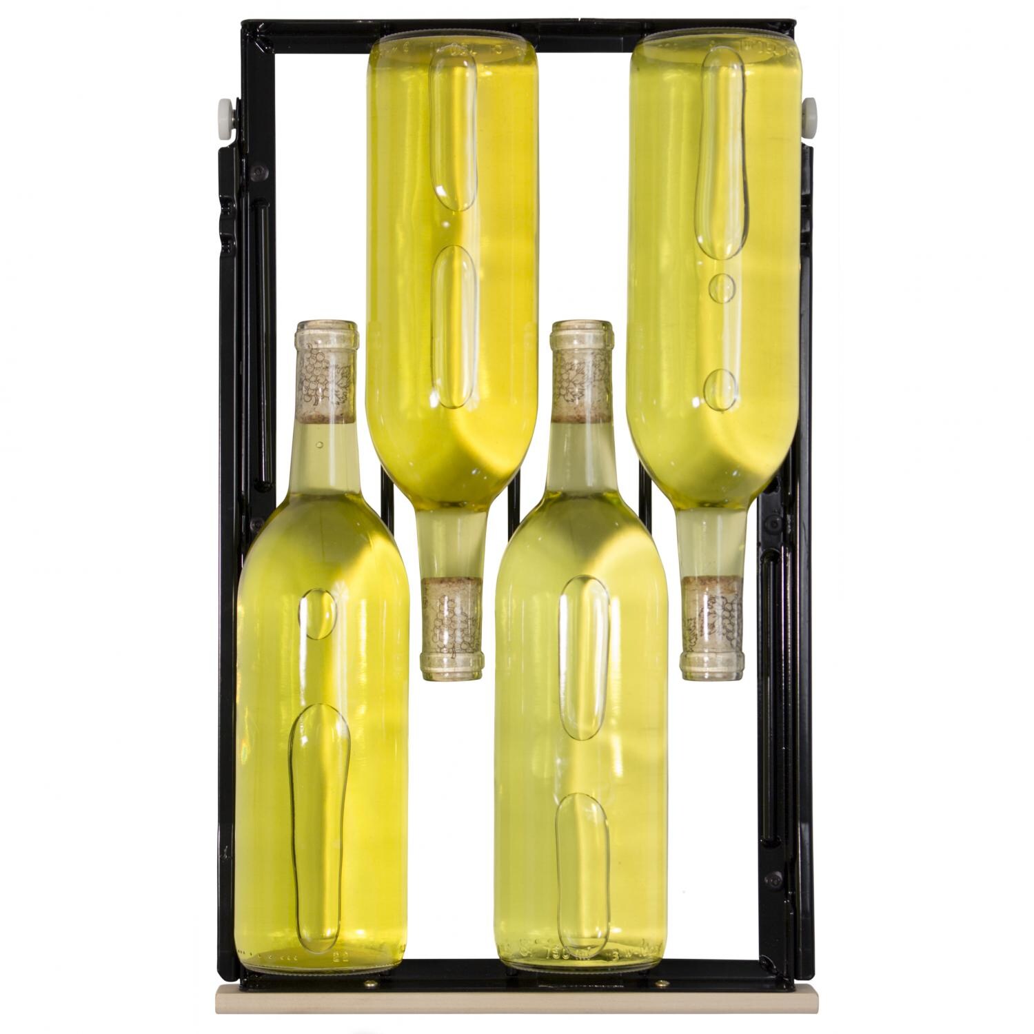 Marvel 23 Bottle Right Hinge Single Zone Wine Cellar - Stainless Steel - Wine Rack Detail thumbnail