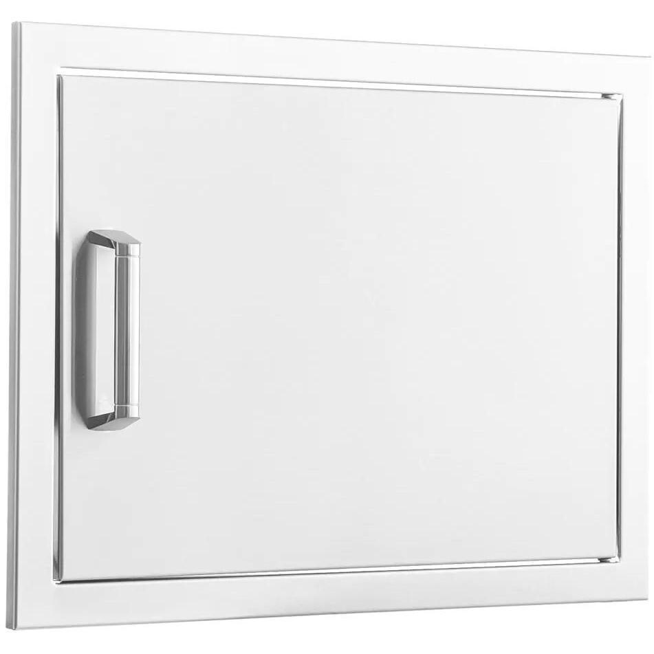 BBQGuys Signature 24-Inch Stainless Steel Reversible Single Access Door - Horizontal - Angled View - White Background thumbnail