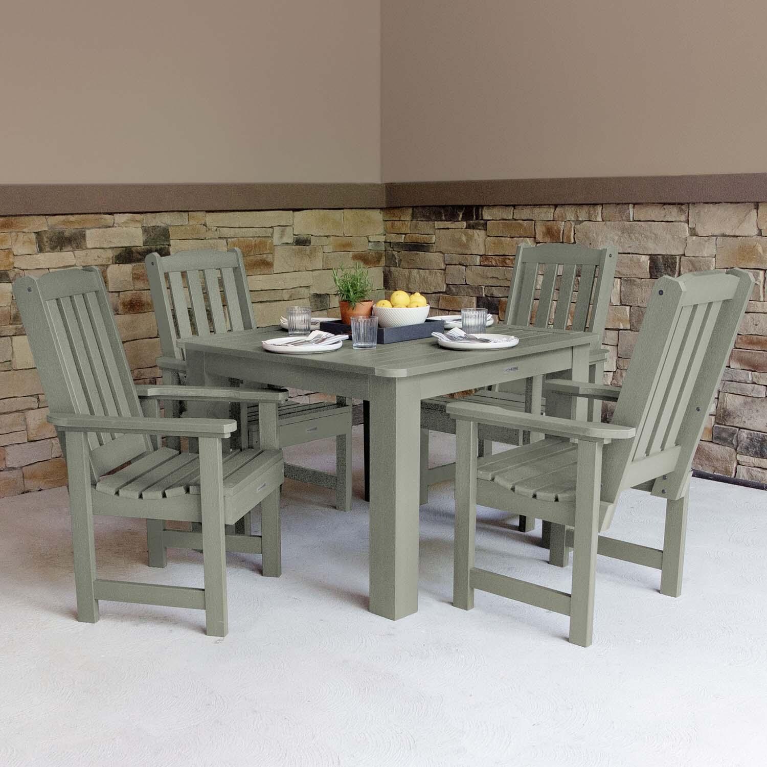Hart Lane 5 Pc Square Dining Set in Eucalyptus By Lakeview Outdoor Designs - Lifestyle thumbnail
