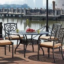 Darlee Santa Barbara 5 Piece Cast Aluminum Patio Dining Set - Antique Bronze