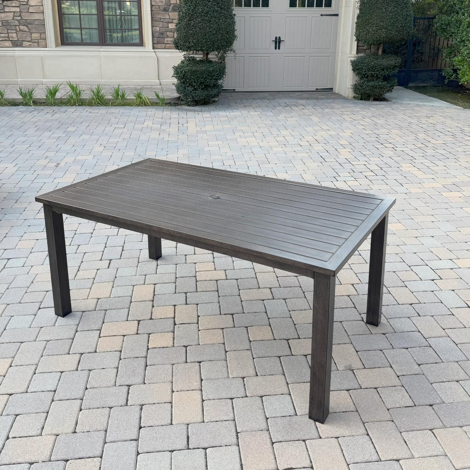 Atlantis 70-in Walnut Aluminum Dining Table by Darlee - Hero - Lifestyle thumbnail