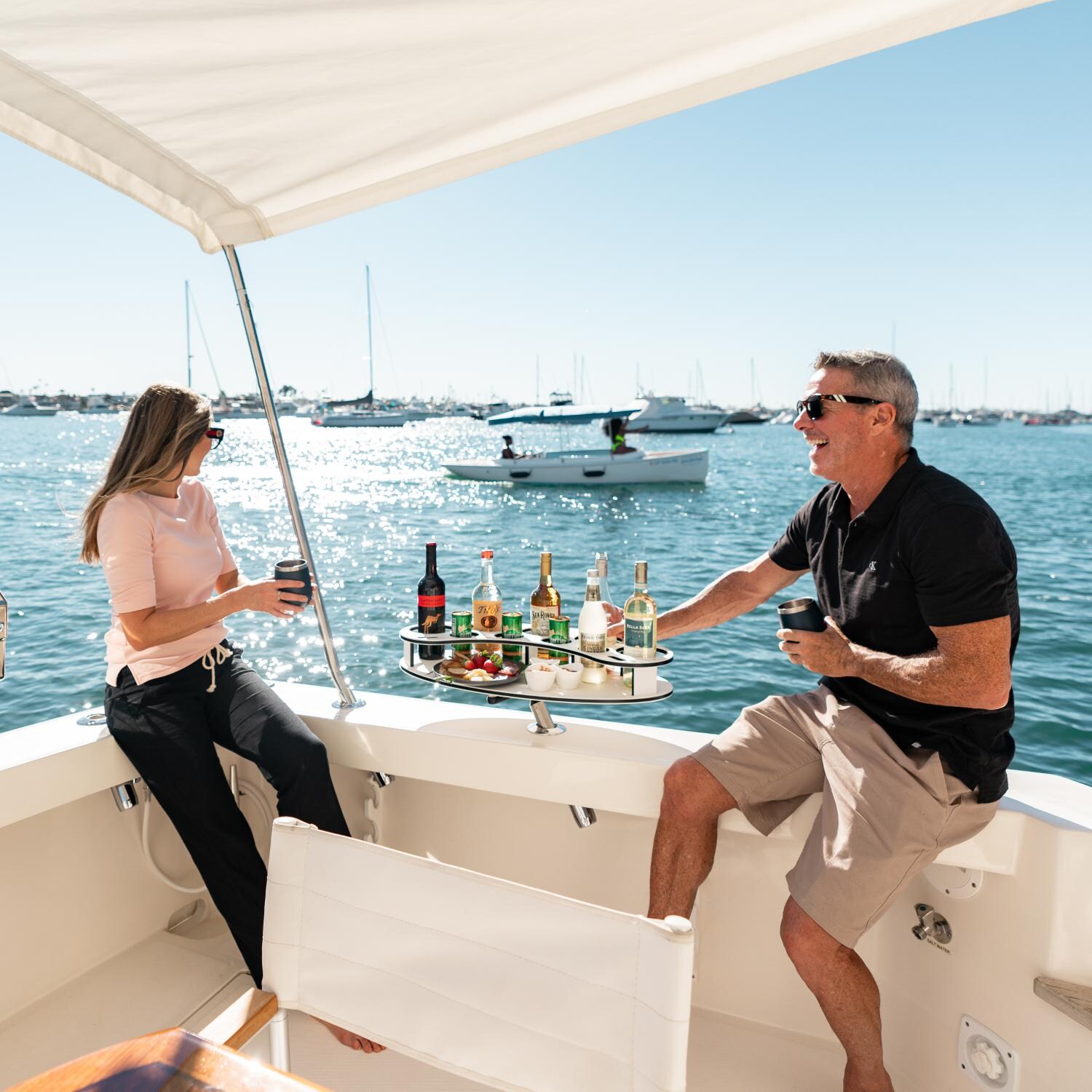 Magma T10-533 Elliptical Party Table - In Use On Boat (Mount Not Included) thumbnail