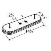 Stainless Steel Oval Twin, Centered, 2.25 Inch Offset Burner Head 15102 image