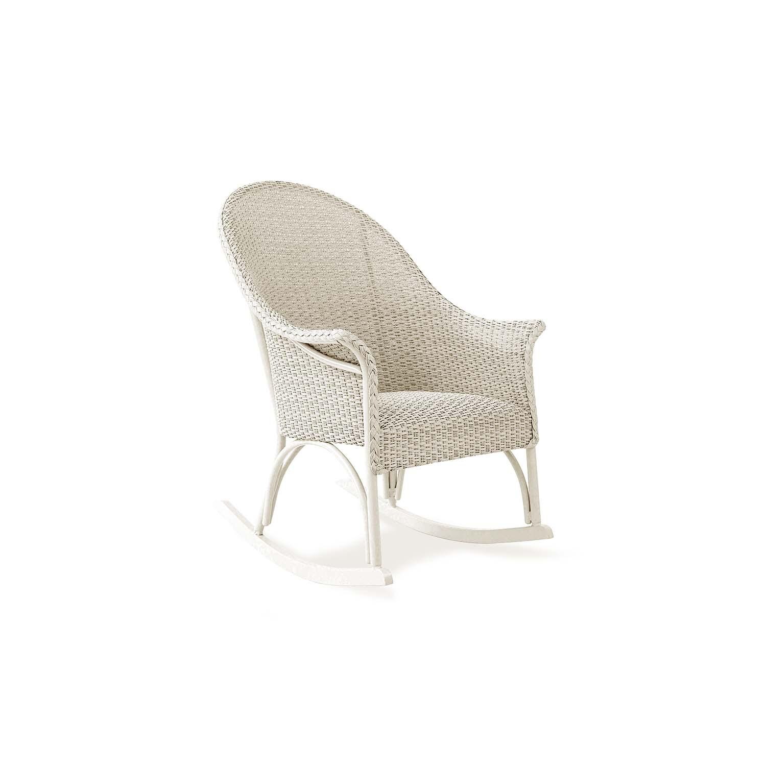 Lakeview Timeless View 3 Pc Wicker Seating Set W/Rocking Chairs in Ivory - Chair Left Side thumbnail