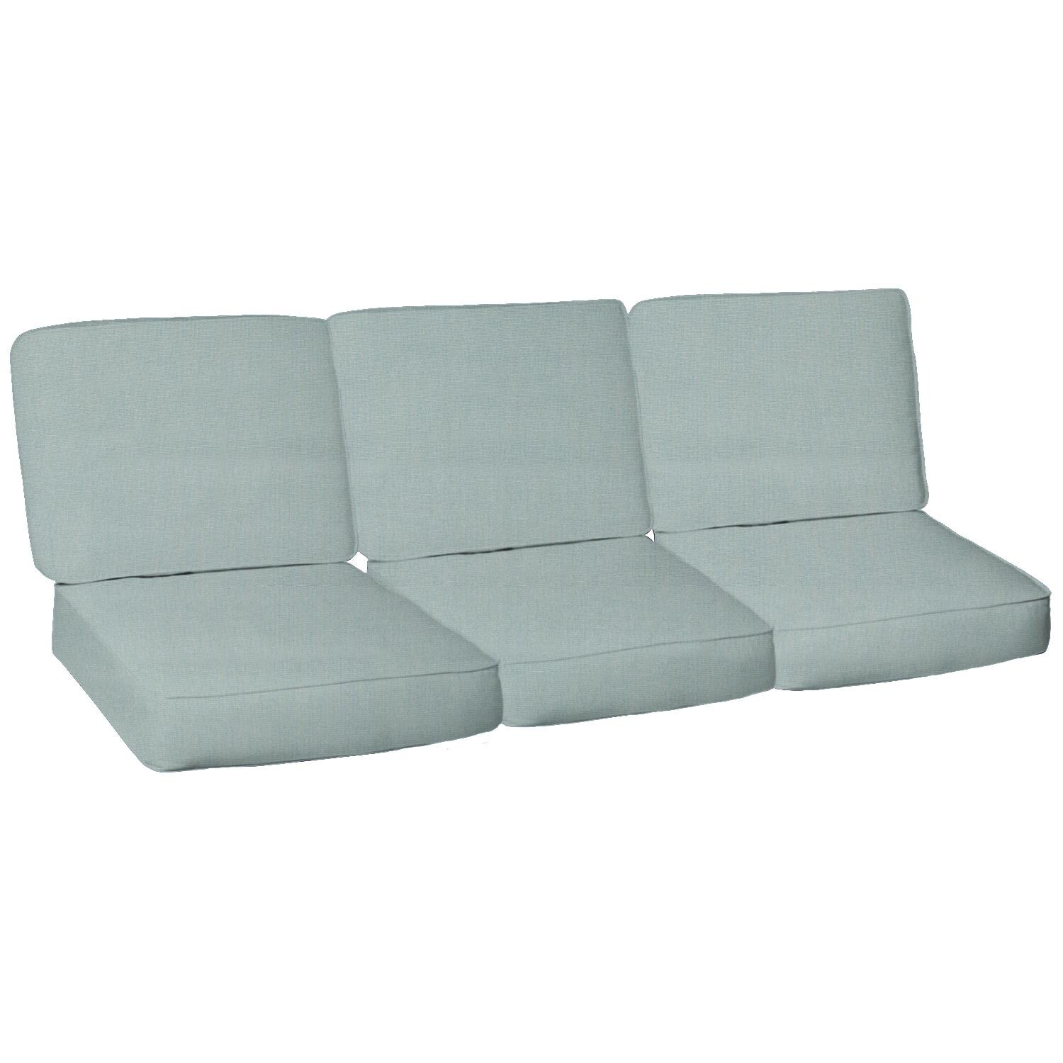 Sunbrella Canvas Spa 6 Piece Small Outdoor Replacement Sofa Cushion Set W/ Piping By BBQGuys Signature