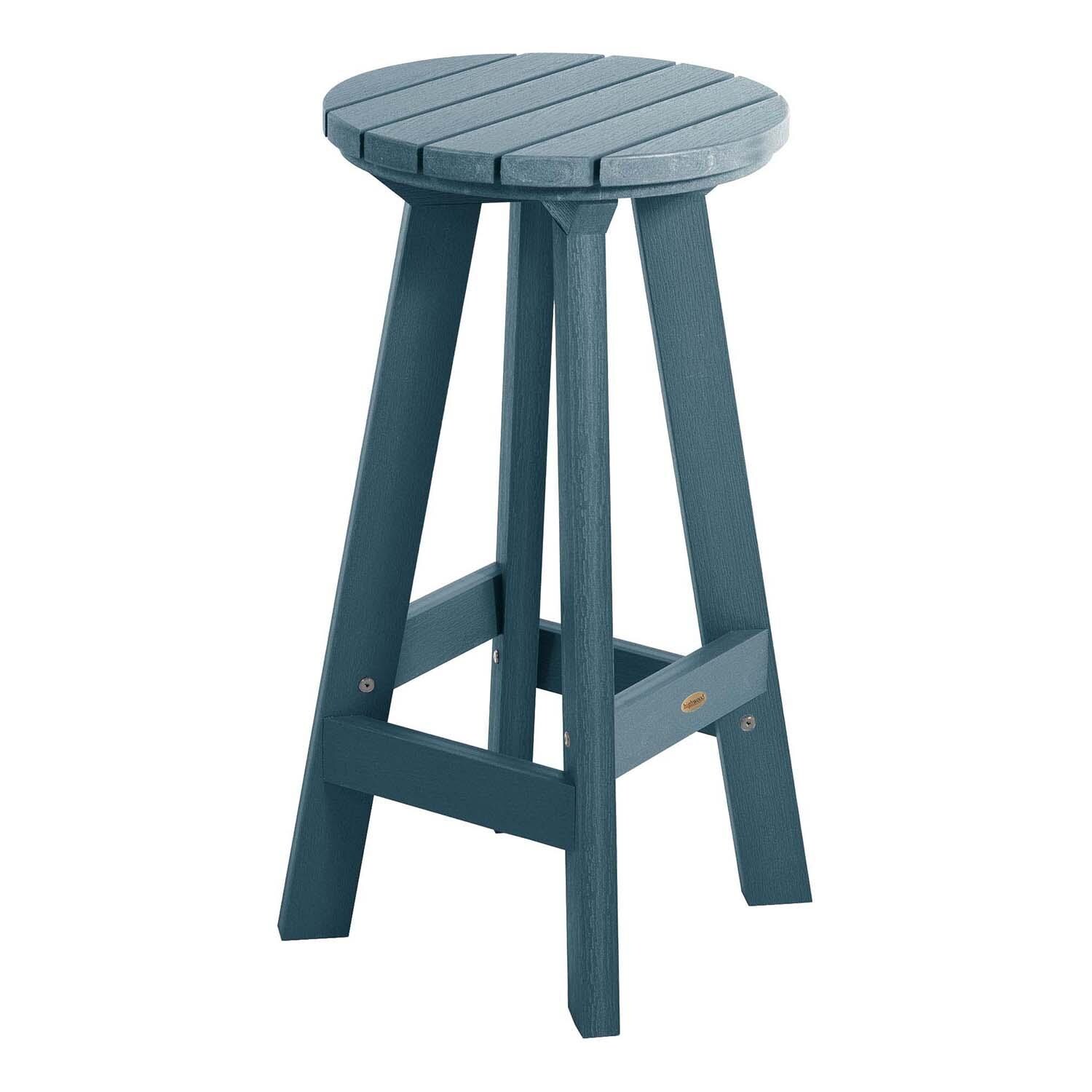Tracewood Polyresin Bar Stool in Nantucket Blue By Lakeview Outdoor Designs - White Background thumbnail