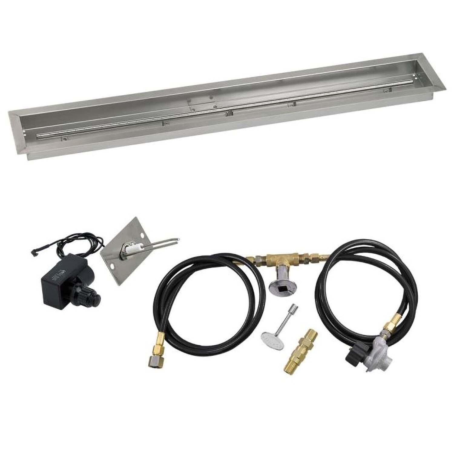 BBQGuys Signature 48 X 6 Inch Stainless Steel Linear Drop-In Pan for Spark Ignition Kit - Propane