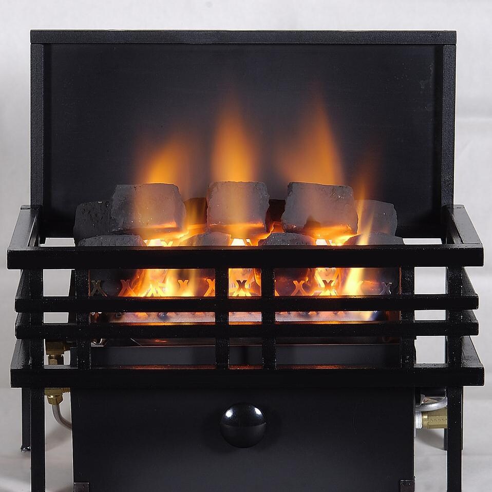 Rasmussen Gas Logs Chillbuster Vent Free Gas Log Set With Coalfire Americana Style Basket  thumbnail