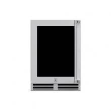 Hestan 24-Inch 5.0 Cu. Ft. Left Hinge Outdoor Rated Dual Zone Glass Door Refrigerator With Wine Storage - GRWGL24 image