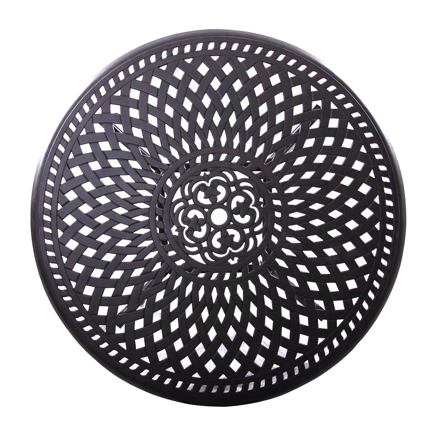 Darlee Series 60 Round Dining Table - Top Detail - White Background thumbnail