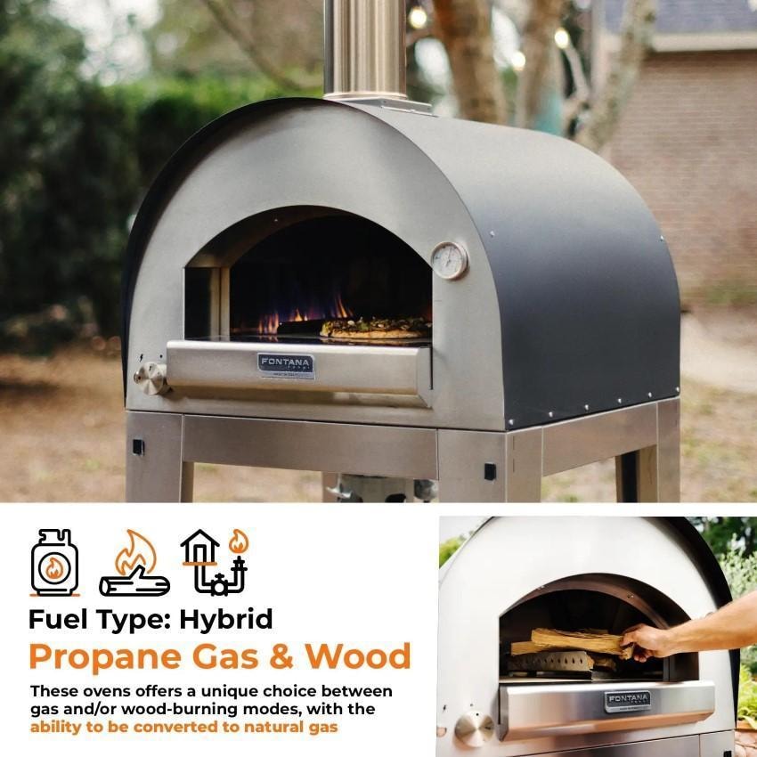 Fontana Forni FTNAP-H-S Napoli Hybrid Pizza Oven - Stainless Steel - Fuel Type Hybrid - Detail thumbnail