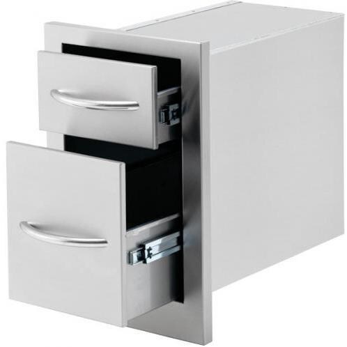 Cal Flame Stainless Steel 2 Drawer Storage thumbnail