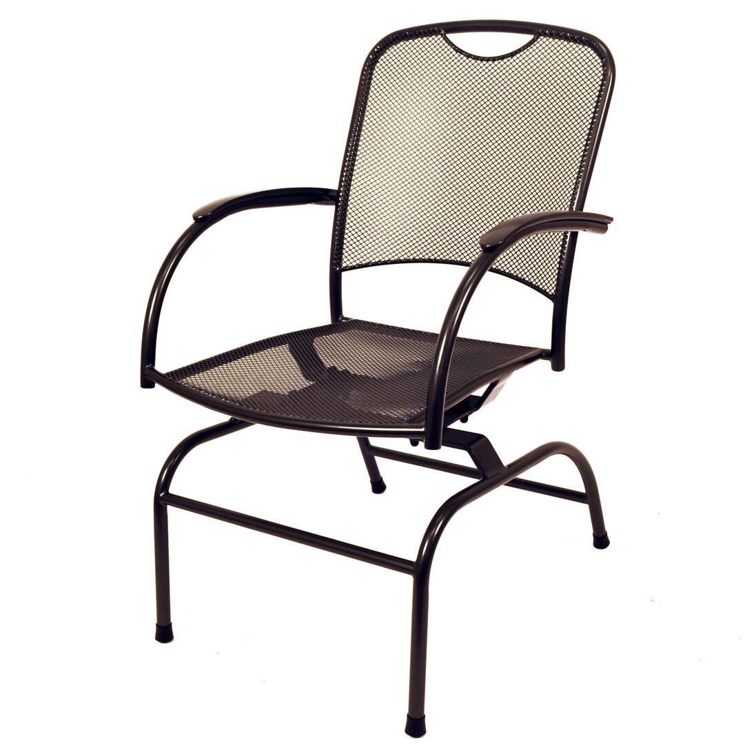 KETTLER Monte Carlo Wrought Iron Spring Rocker Patio Dining Arm Chair