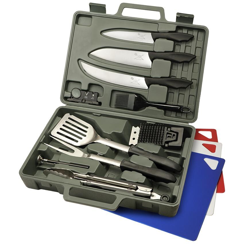 Outdoor Edge Cut-n-Que 14-Piece BBQ Knife Set thumbnail