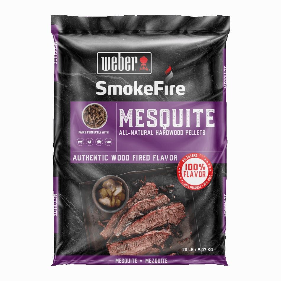 Weber 190003 SmokeFire Mesquite All-Natural Hardwood Pellets - 20 lbs
