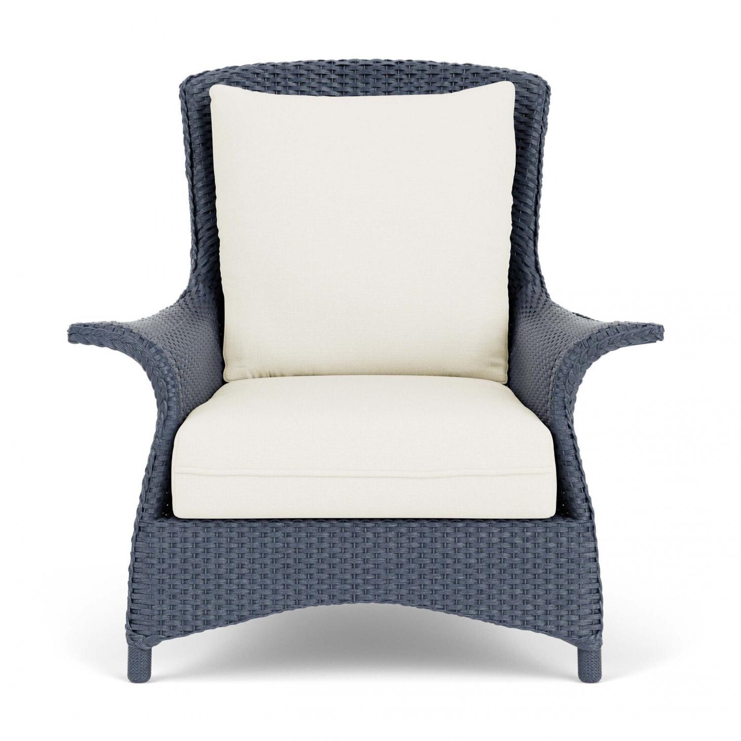 Mandalay Lloyd Loom Club Chair in Denim Blue/Sailcloth Salt by Lloyd Flanders