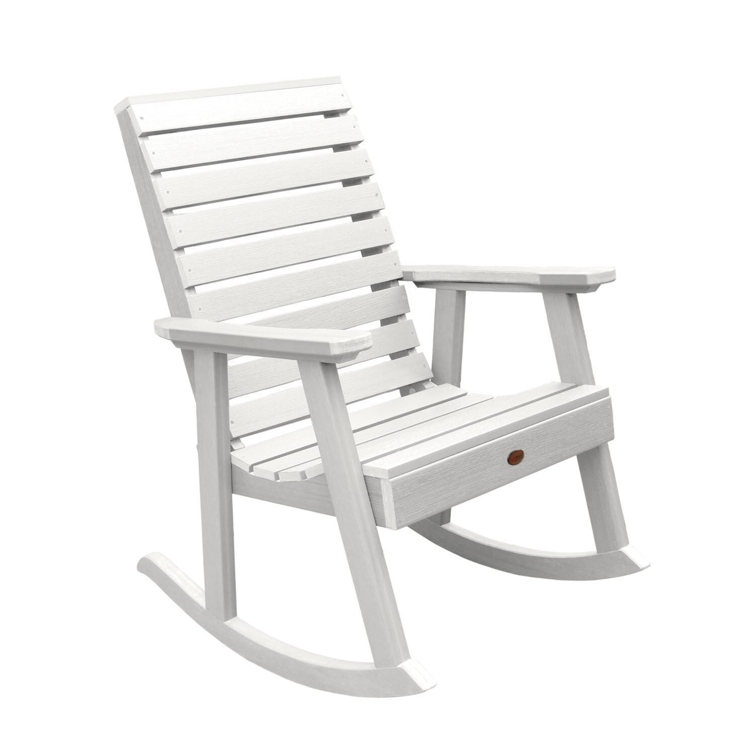 Lakeview Elm Pointe Rocking Chair - White - Angled View thumbnail