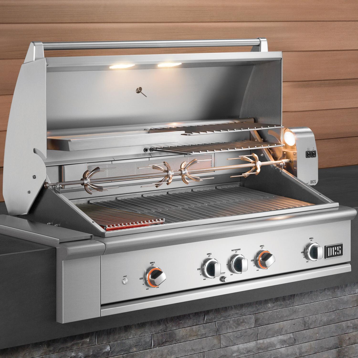 DCS BE1-48RC-N Series 9 Evolution 48-Inch Built-In Natural Gas Grill With Rotisserie - Hood Lights & Smart Beam Rotisserie Light thumbnail