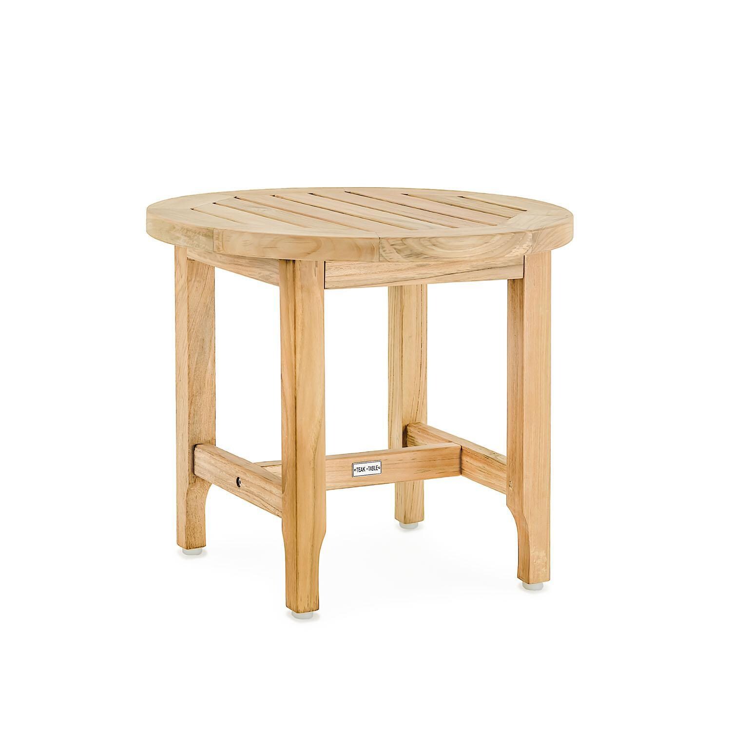 Teak + Table Charleston Round Side Table - White Background thumbnail